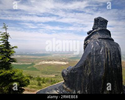 Polatli Duatepe Monument, statua di Mustafa Kemal - Guerra d'indipendenza turca. Ataturk il padre fondatore della Repubblica di Turchia Foto Stock