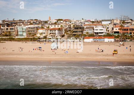 Manhattan Beach in un giorno caldo e soleggiato a Los Angeles, California, Stati Uniti d'America Foto Stock