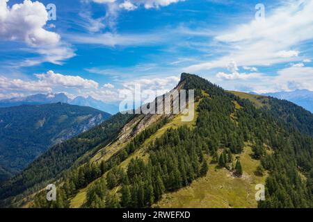 Immagine del drone, Hochwieskopf, Osterhorngruppe, Salzkammergut, Tennengau, Land Salzburg, Austria Foto Stock