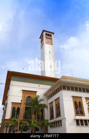 Edificio Wilaya a Casablanca, Marocco. L'edificio storico ospita il Municipio (Hotel de Ville). Foto Stock