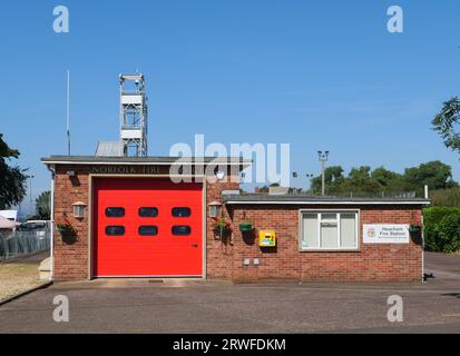 Stazione dei vigili del fuoco di Heacham in Station Road, Heacham, Norfolk, Inghilterra, Regno Unito Foto Stock