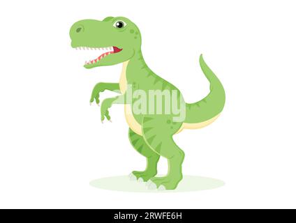 T-rex Dinosaur Cartoon Character Vector Illustration Illustrazione Vettoriale