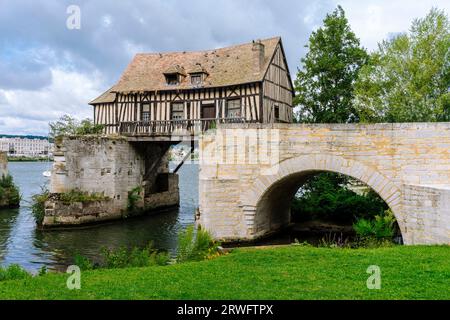 Il vecchio mulino di Vernon a Giverny/Francia Foto Stock