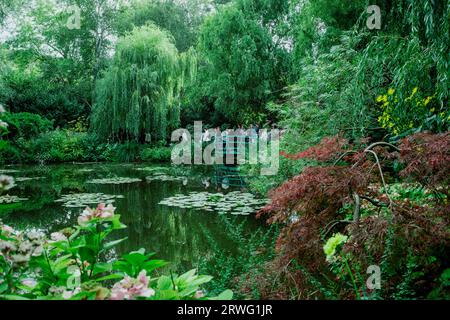 Il Claude Monet Garden a Giverny/Francia Foto Stock