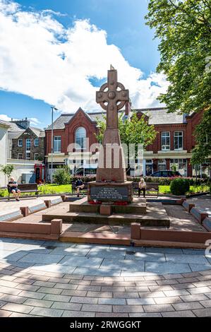 Ramsey Town War Memorial sull'Isola di Man Foto Stock