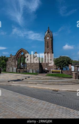 Ex chiesa parrocchiale di San Pietro a Peel sull'isola di Man Foto Stock