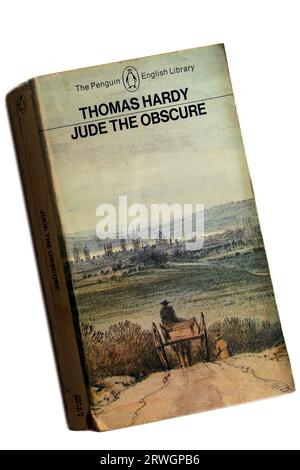 Thomas Hardy - Jude the Obscure - copertina del libro usata, sfondo bianco, allestimento studio Foto Stock
