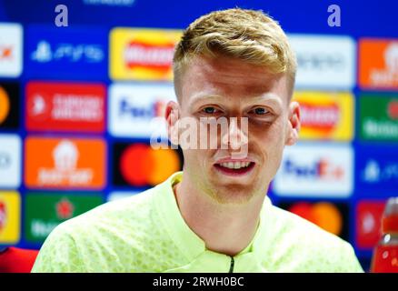 Durante una sessione di allenamento presso l'Emirates Stadium di Londra. Data foto: Martedì 19 settembre 2023. Foto Stock