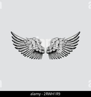 vector angel wing vector free vector Illustrazione Vettoriale
