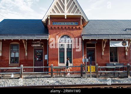 Storica stazione ferroviaria di Gaithersburg Gaithersburg Maryland USA Foto Stock