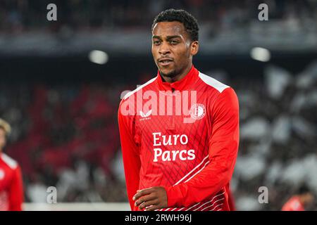 Rotterdam, Paesi Bassi. 19 settembre 2023. Rotterdam - Quinten Timber of Feyenoord durante la prima tappa della UEFA Champions League tra Feyenoord e Celtic allo Stadion Feijenoord De Kuip il 19 settembre 2023 a Rotterdam, Paesi Bassi. Credito: Immagini da Box a Box/Alamy Live News Foto Stock