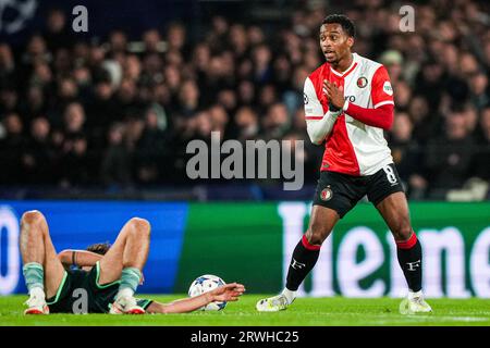 Rotterdam, Paesi Bassi. 19 settembre 2023. Rotterdam - Quinten Timber of Feyenoord durante la prima tappa della UEFA Champions League tra Feyenoord e Celtic allo Stadion Feijenoord De Kuip il 19 settembre 2023 a Rotterdam, Paesi Bassi. Credito: Immagini da Box a Box/Alamy Live News Foto Stock