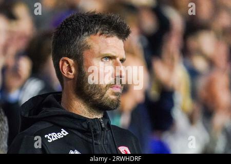 Sheffield, Regno Unito. 19 settembre 2023. Michael Carrick, manager del Middlesbrough durante la partita Sheffield Wednesday FC contro Middlesbrough FC EFL Sky Bet Championship all'Hillsborough Stadium, Sheffield, Regno Unito il 19 settembre 2023 Credit: Every Second Media/Alamy Live News Foto Stock