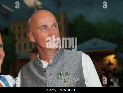 München, Deutschland 19. Settembre 2023: Fussball, Herren, 3.Liga, Saison 2023/2024, TSV 1860 München, Wiesnbesuch, Oktoberfest, Wiesn, hacker Festzelt Robert Reisinger, Präsident (TSV 1860 München) Foto Stock