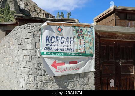 Korgah Weaving Centre nell'alta Hunza Foto Stock