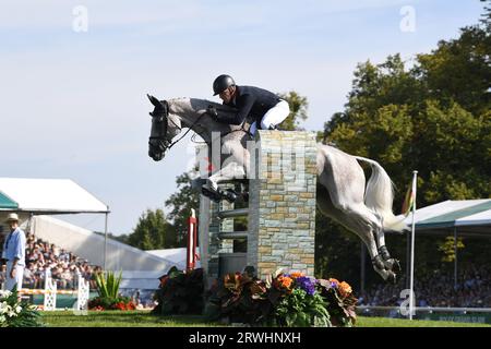 Oliver Townend, vincitore di Burghley H/T 2023 nella classe Ballaghmor Foto Stock