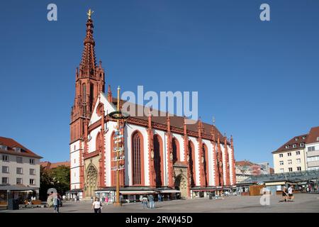Wurzburg, Germania - 11 settembre 2023: La Maria Chappel o Marienkapelle, una chiesa cattolica romana nella piazza Unterer Markt nella città bavarese Foto Stock