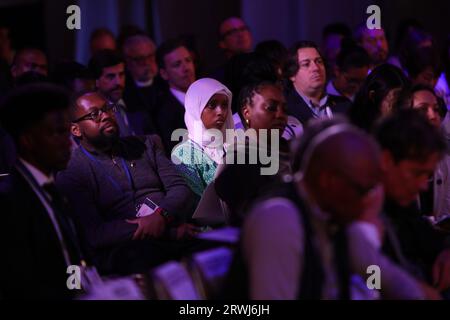 New York, New York, USA. 19 settembre 2023. I partecipanti partecipano al Concordia Annual Summit il 19 settembre 2023 a New York. Crediti: Chris Moore/Media Punch/Alamy Live News Foto Stock