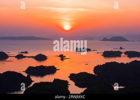 Isole Kujukujuku al tramonto Foto Stock