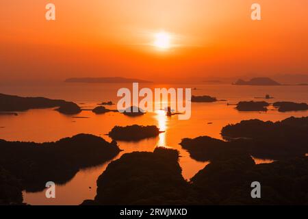 Isole Kujukujuku al tramonto Foto Stock