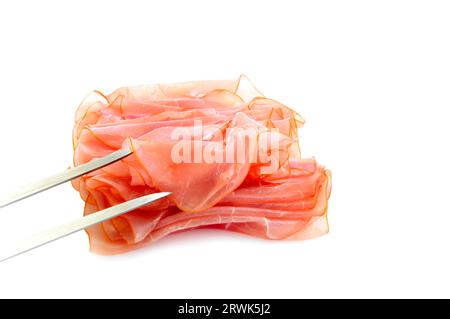 Prosciutto a fette sottili Foto Stock