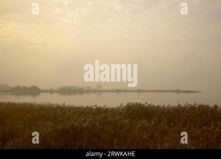 L'isola di Ummanz, Ruegen, che si trova sul Kubitzer e Schaproder Bodden, è dopo tutto la quarta isola più grande del Meclemburgo-Vorpommern con Foto Stock