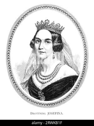 Giuseppina di Leuchtenberg (Josephine Maximilienne Eugenie Napoleone) (14 marzo 1807 ? 7 giugno 1876) fu regina svedese e norvegese, la regina Foto Stock