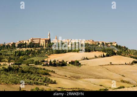 La città ideale del Rinascimento, Pienza Foto Stock