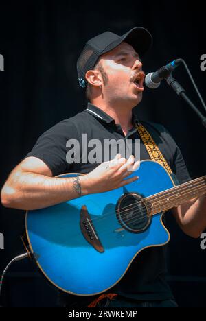 Mike Payne - The King Blues, V2009, Hylands Park, Chelmsford, Essex, Regno Unito - 23 agosto 2009 Foto Stock