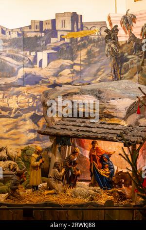 Presepe nella Chiesa di San Francesco d'Assisi, Praga, Repubblica Ceca Foto Stock