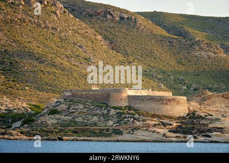 Castillo San Ramón, Playazo de Rodalquilar Foto Stock