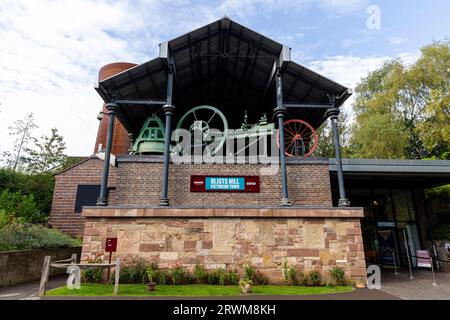 Ingresso principale alla città vittoriana di Blists Hill, Telford, Shropshire Foto Stock