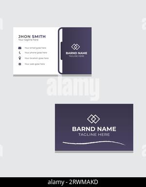 Biglietto da visita creativo e moderno Illustrazione Vettoriale