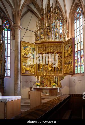 Astl Altar Catholic Church Interior - Hallstatt, Austria Foto Stock