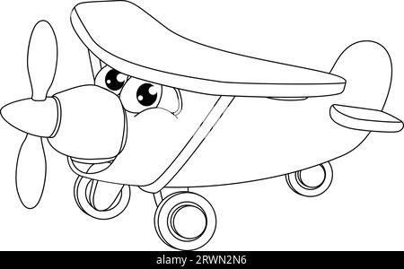 Jet aereo colorare pagina per bambini. Piano Immagine e Vettoriale - Alamy