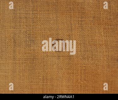 Lettera O. lettere di timbro su tessuto di lino Foto Stock
