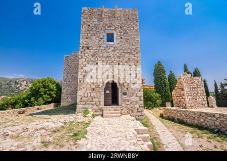 Pittoresca città Pythagorio sull isola di Samos, Grecia. Foto Stock