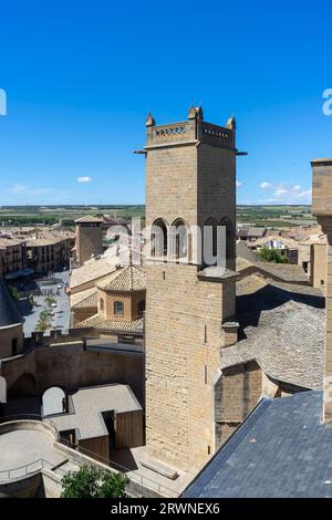 Il bellissimo Palazzo reale di Olite in Navarra, Spagna Foto Stock