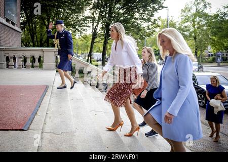 AMSTERDAM - la regina Maxima arriva alla cena dei vincitori dei premi King Willem i. La cena dei vincitori segna l'inizio delle iscrizioni ai premi aziendali biennali. ANP ROBIN VAN LONKHUIJSEN paesi bassi Out - belgio Out Foto Stock