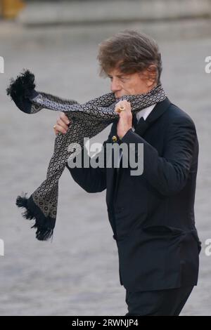 Mick Jagger assiste al banchetto di Stato alla Reggia di Versailles, Parigi, durante la visita di Stato in Francia. Data foto: Mercoledì 20 settembre 2023. Foto Stock