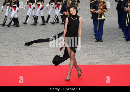 Charlotte Gainsbourg assiste al banchetto di Stato al Palazzo di Versailles, Parigi, durante la visita di Stato in Francia. Data foto: Mercoledì 20 settembre 2023. Foto Stock