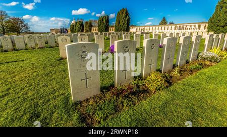 Tyne Cot, cimitero della prima guerra mondiale, Belgio Foto Stock