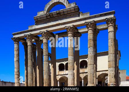 Colonne corinzie di edificio romano Foto Stock