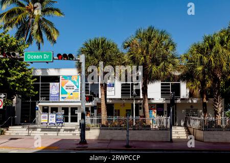 Art Deco Welcome Center, 1001 Ocean Dr, Miami Beach, FL 33139, Stati Uniti Foto Stock