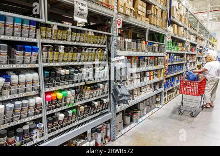 Miami Hialeah Florida,Lowe's Home Improvement,hardware big box store,interni interni interni,vendita espositori,spazio retail,scaffali,negozi di negozi di business b Foto Stock