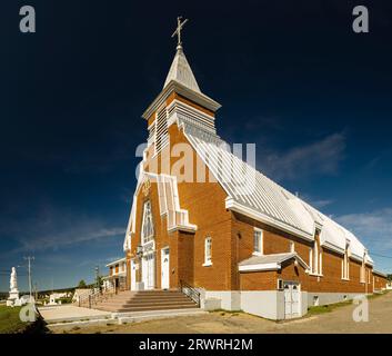 San Pierre Chiesa   Barachois, Quebec, CA Foto Stock