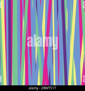 Striscione orizzontale con strisce verticali colorate anni '90, motivo per pagina Web, tessuto, carta da parati, poster. Illustrazione Vettoriale