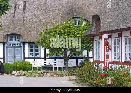 Edifici storici a Nordby, Samsoe Island, Kattegat, Danimarca Foto Stock