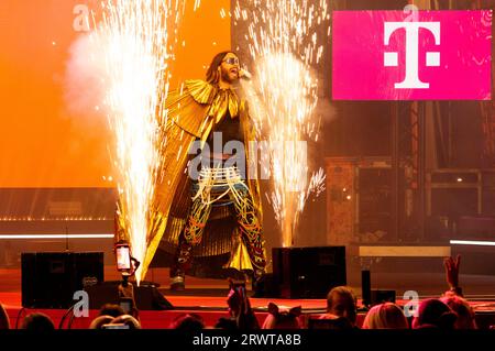 Jared Leto von Thirty Seconds to Mars live beim Telekom Street Gig auf der Digital X Stage im Mediapark. Köln, 20.09.2023 Foto Stock