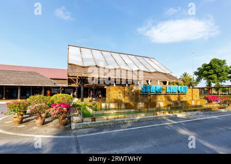 Ko Samui, Thailandia - 13 febbraio 2023: Terminal dell'aeroporto USM di Ko Samui in Thailandia. Foto Stock